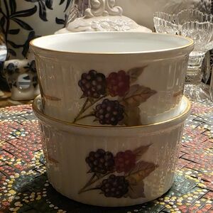 2pc Royal Worcester Evesham Ramekins